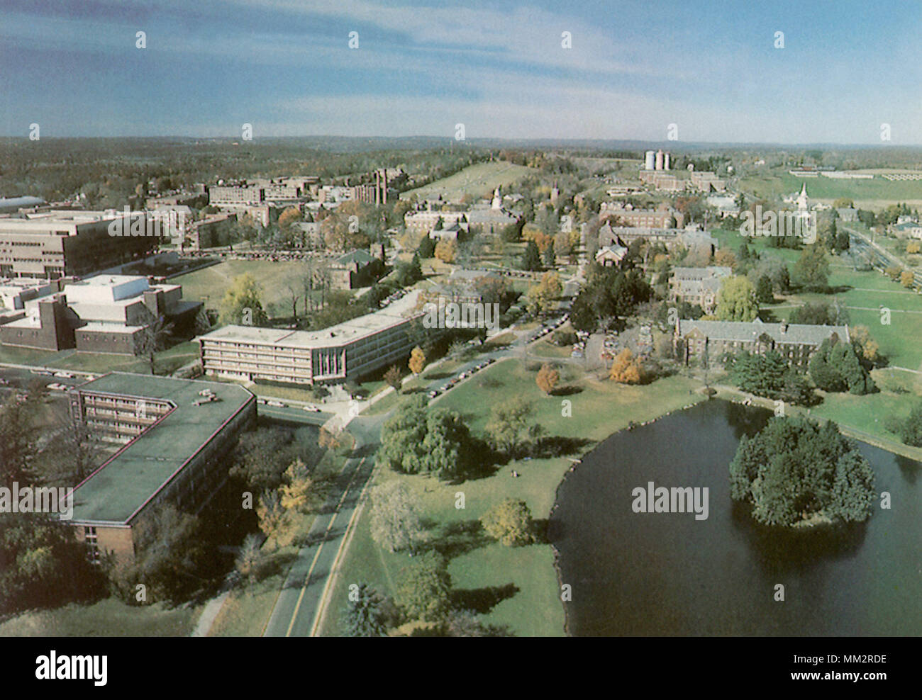 Vista de la Universidad de Hartford. 1970 Foto de stock