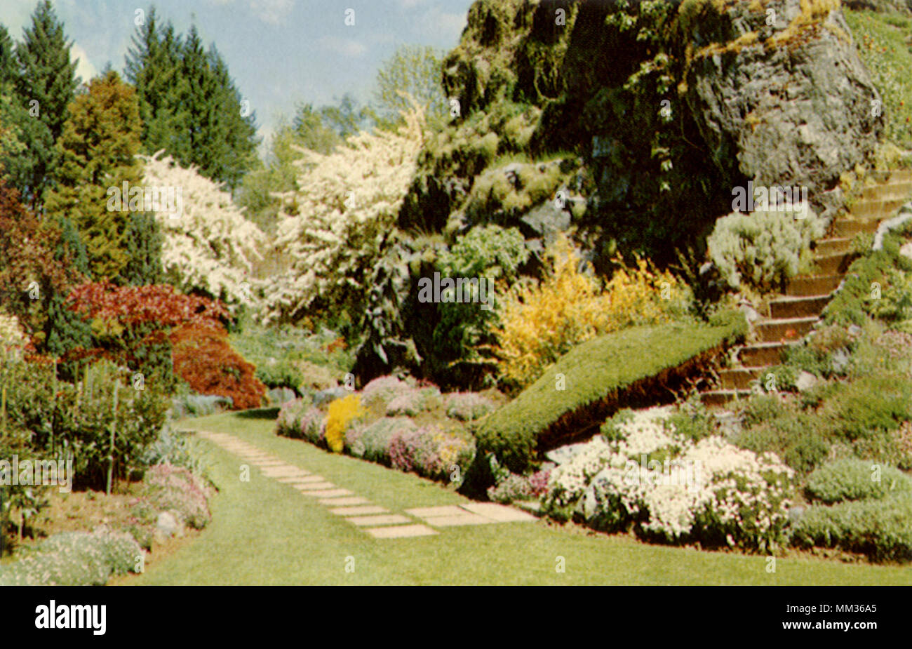 Los Jardines Butchart. Victoria. 1960 Foto de stock