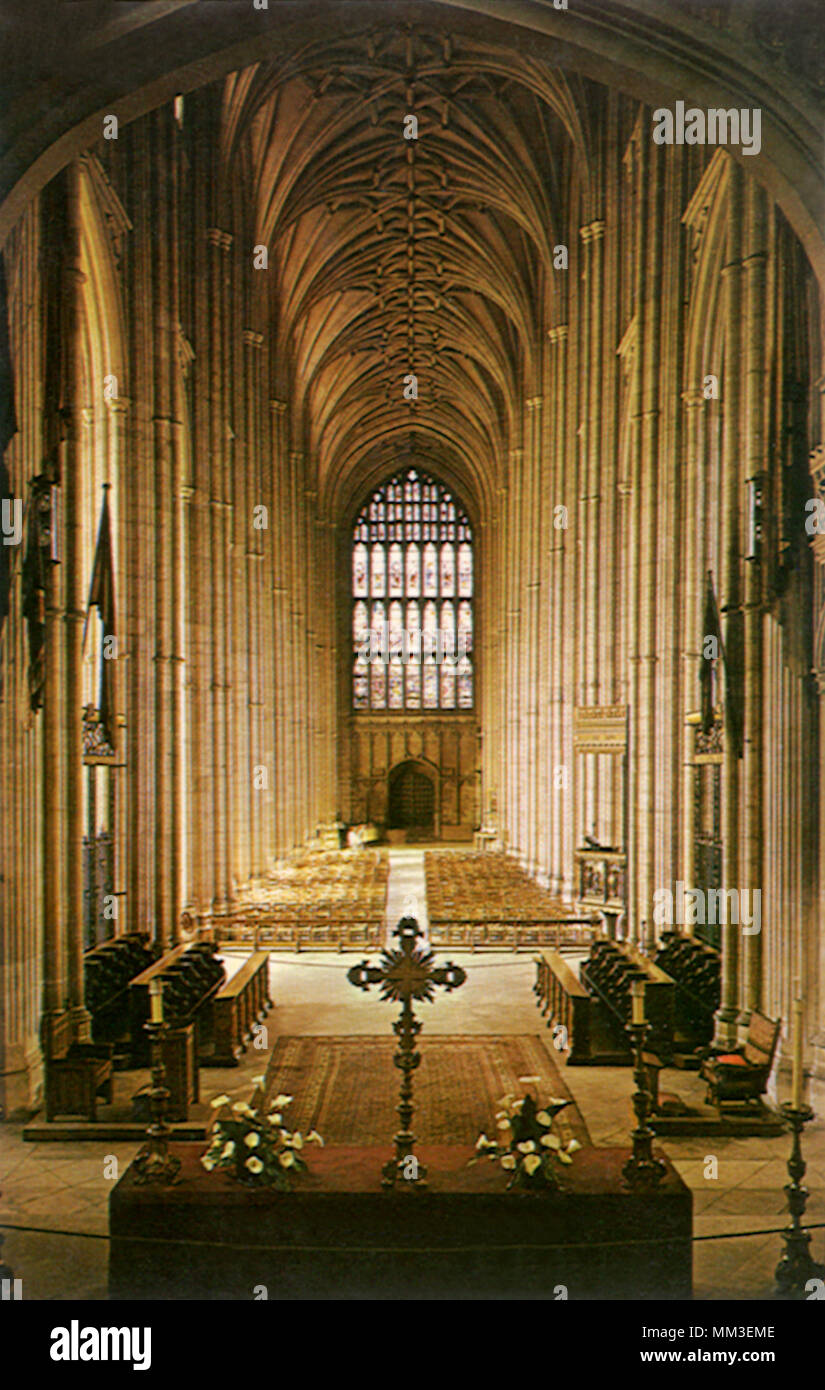En la nave de la Catedral. Canterbury. 1970 Foto de stock