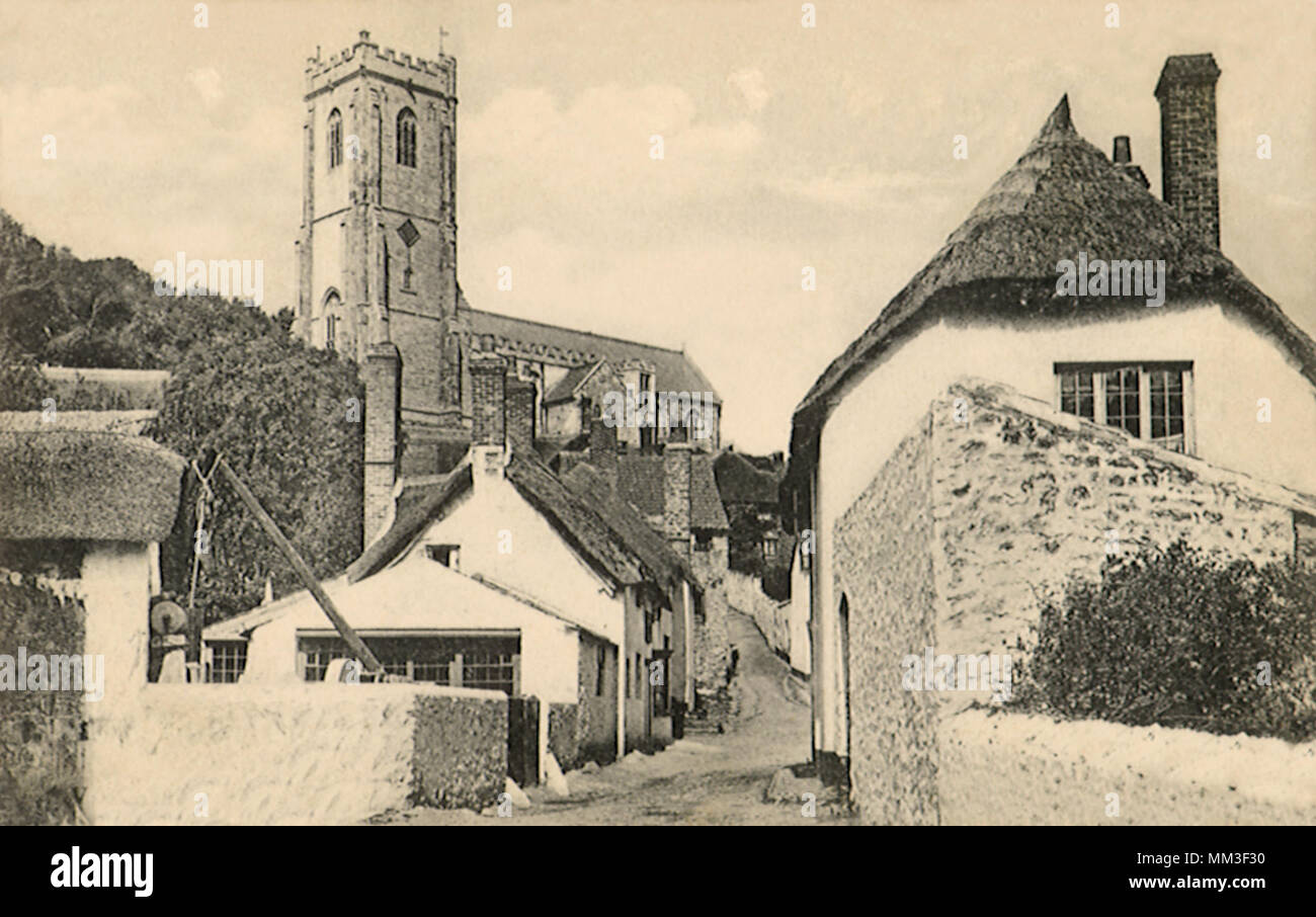 Church Lane. Minehead. 1906 Foto de stock