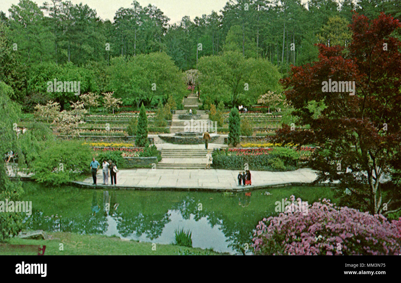 Los jardines de la Universidad de Duke. En Durham. 1970 Foto de stock