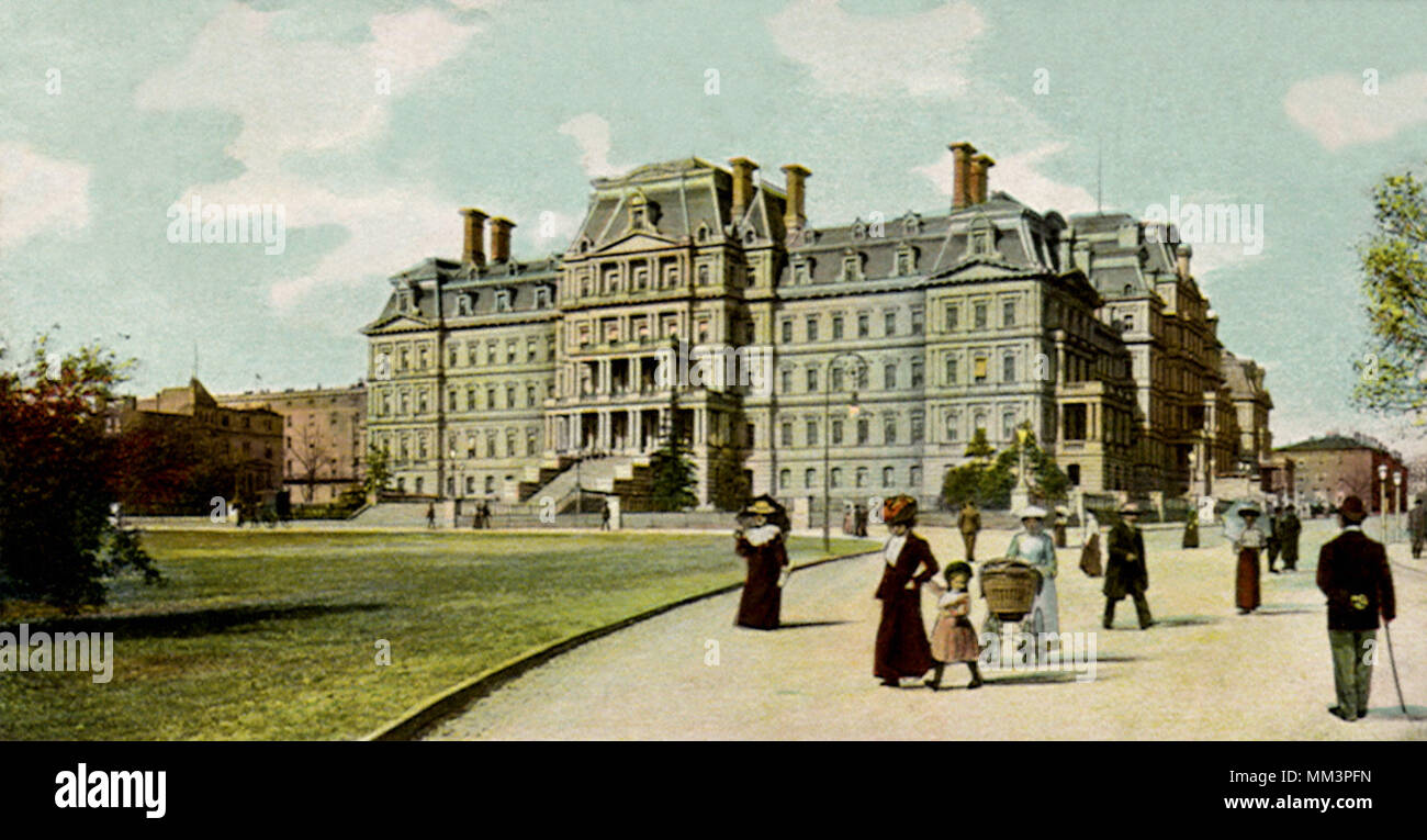 Edificio de la Marina y del ejército. Washington DC.1905 Foto de stock
