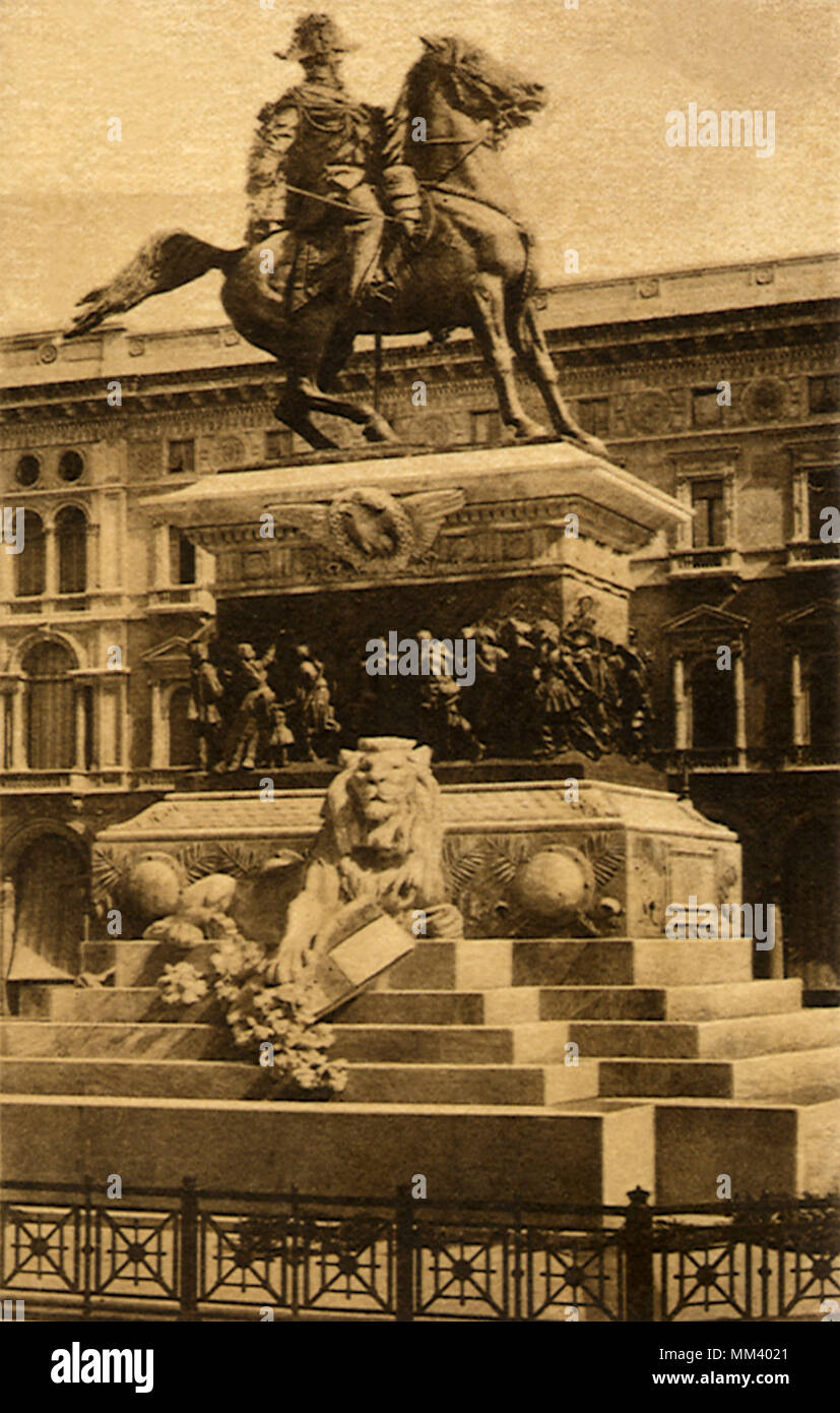 El emperador monumento. Milán. 1930 Foto de stock