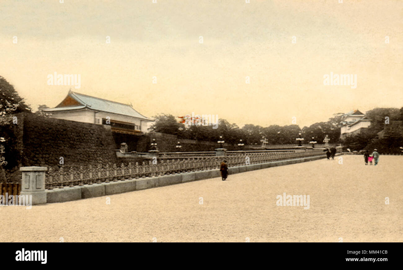 Palacio Imperial. Tokio. 1910 Foto de stock