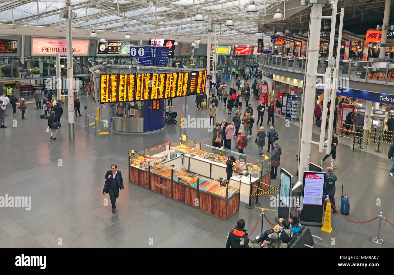 Estación de tren de Piccadilly, Manchester, Lancs, Inglaterra, Reino Unido. Foto de stock