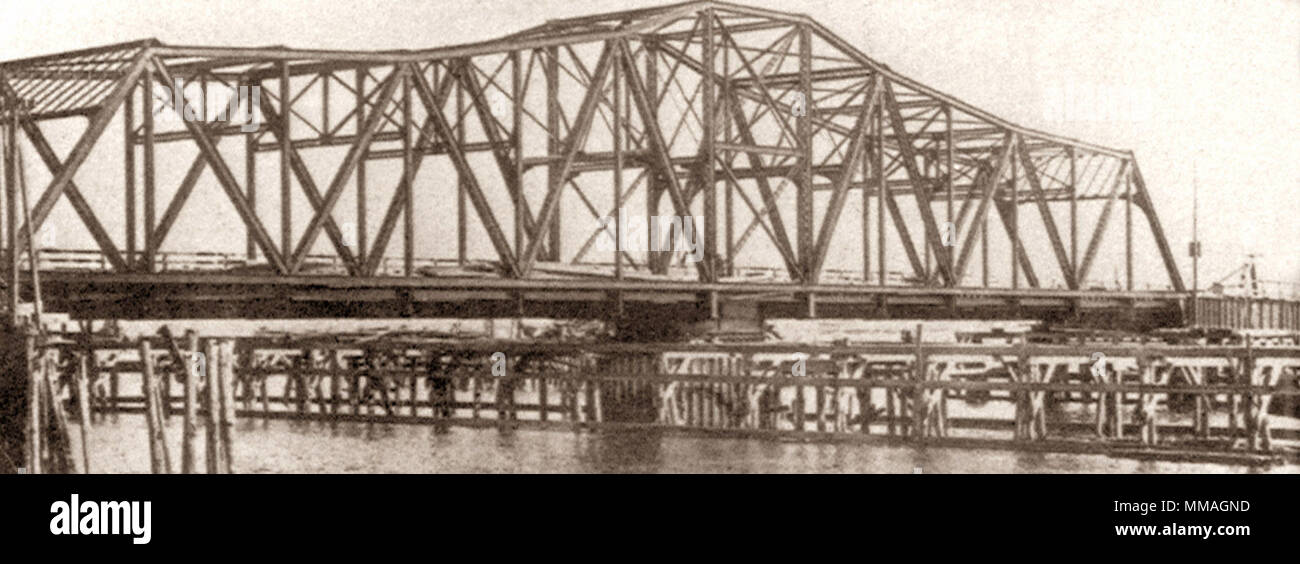 El Fore River Bridge. Quincy. 1902 Foto de stock