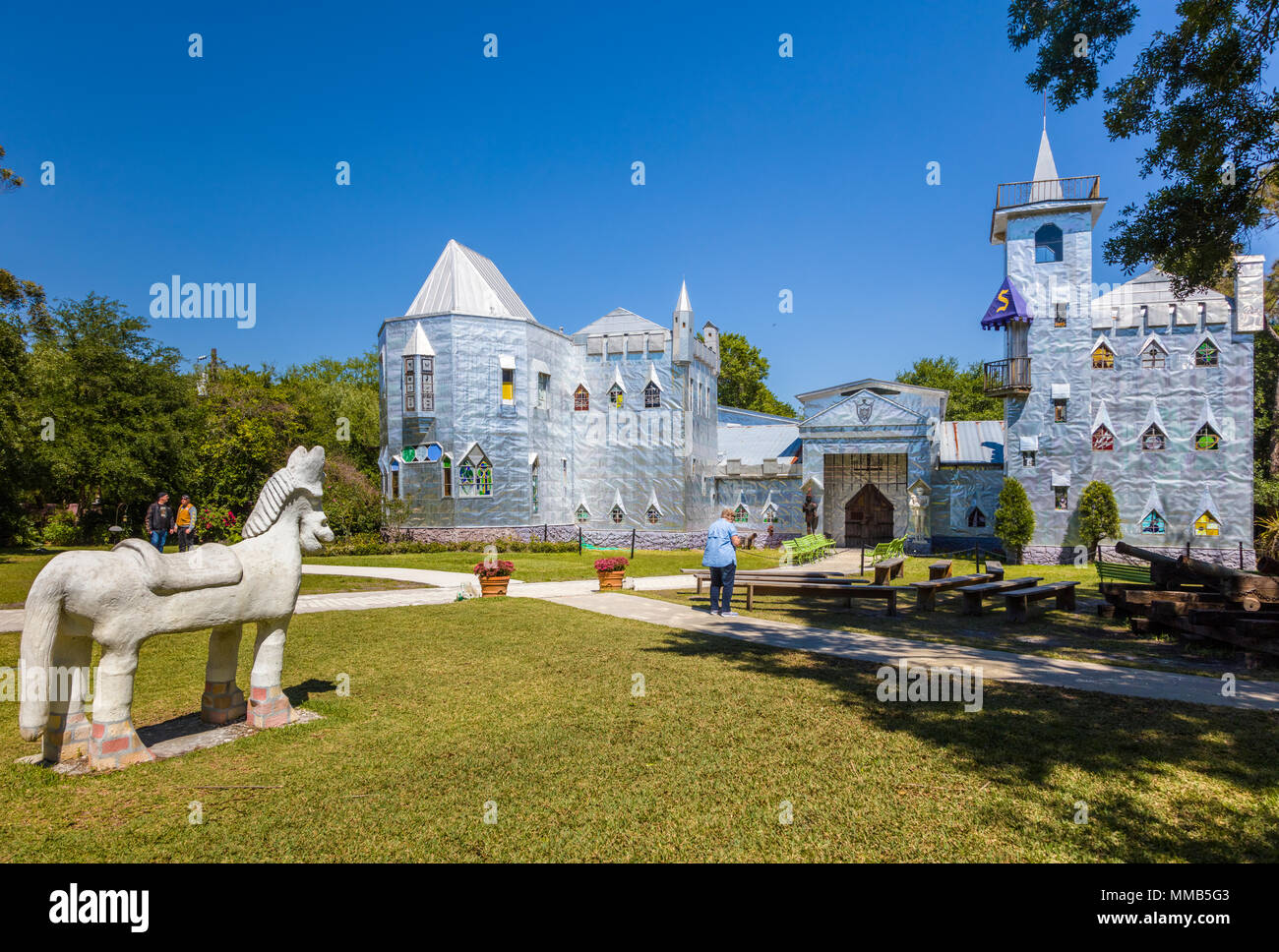 Solomons castillo construido por el escultor Howard Solomon como una casa en Ona, Florida ahora una atracción turística Foto de stock