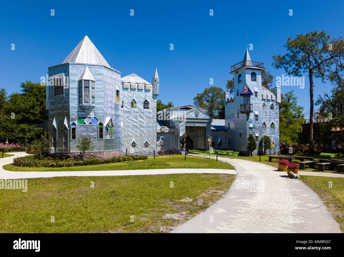 Solomons castillo construido por el escultor Howard Solomon como una casa en Ona, Florida ahora una atracción turística Foto de stock