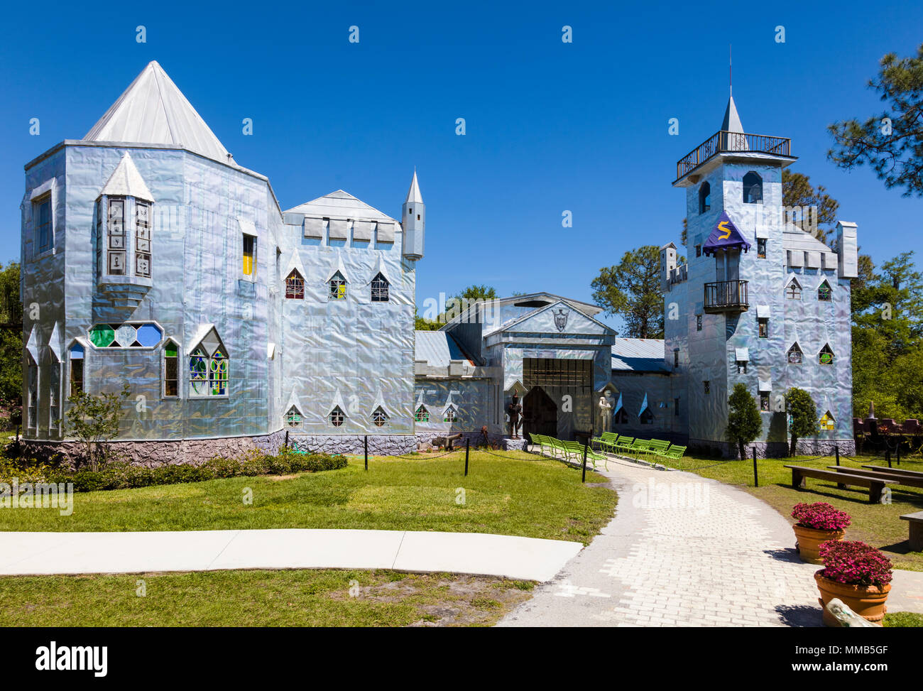 Solomons castillo construido por el escultor Howard Solomon como una casa en Ona, Florida ahora una atracción turística Foto de stock