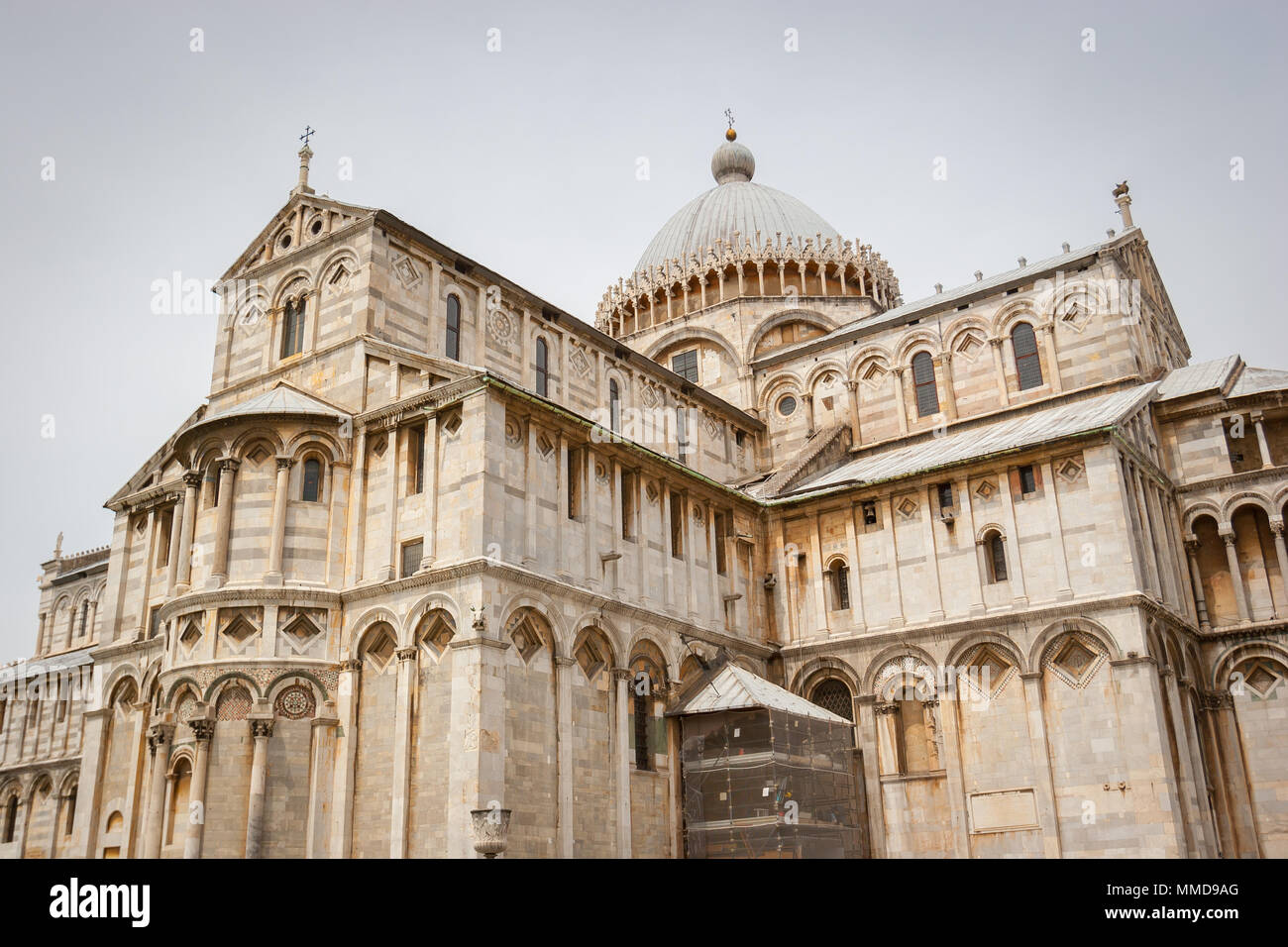 La Catedral de Pisa, la catedral católica romana dedicada a la asunción de la Virgen María en Pisa, Italia. Foto de stock