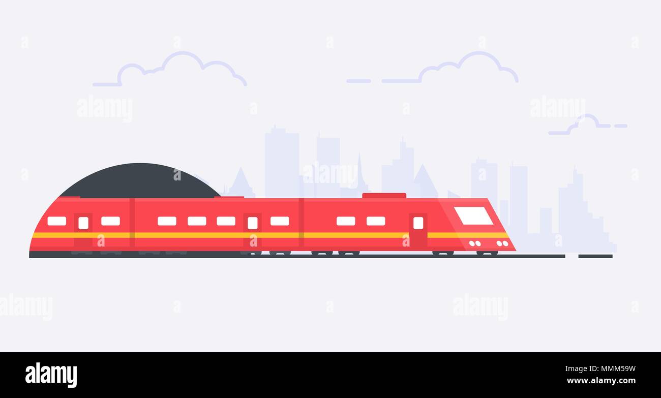 Ilustración de tren suburbano Ilustración del Vector