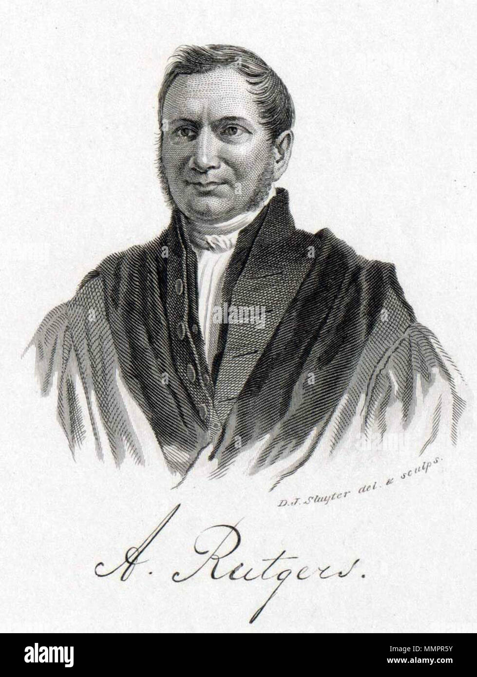 . Inglés: Antonie Rutgers (1805-1884), profesor en la Universidad de Leiden (teología/Sánscrito) . 1848. Dirk Jurriaan ARutgers Sluyter (1811-1886) Foto de stock