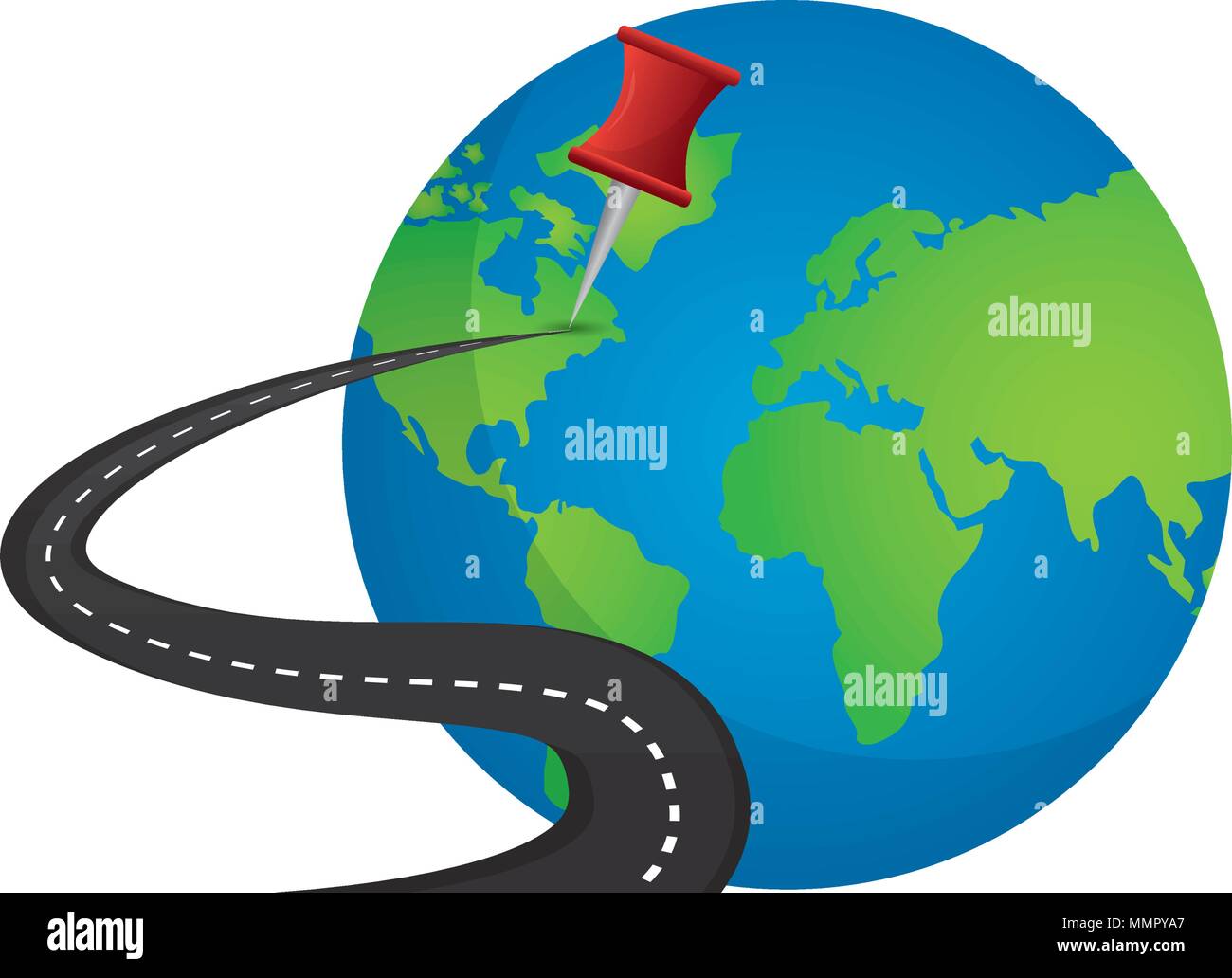 Mapa del mundo ubicación en ruta de navegación gps ilustración vectorial  Imagen Vector de stock - Alamy