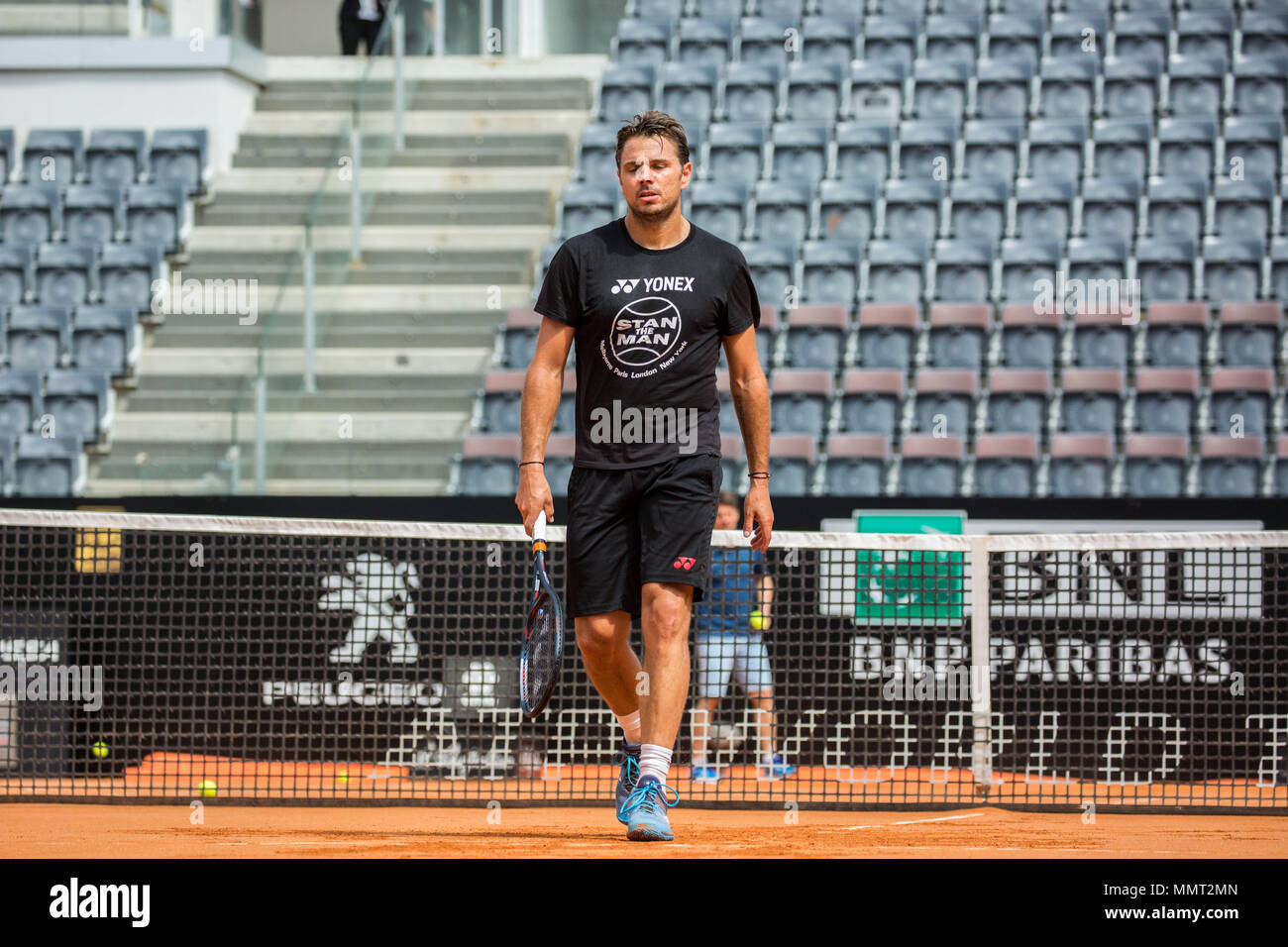 Roma, Italia. 13 de mayo de 2018. Roma, Italia. 13 Mi 2018. 2º día de la eliminación y la capacitación en el Foro Italico para los Internacionales de Roma 2018 Crédito: Manuel Bianconi/Alamy Live News Crédito: Manuel Bianconi/Alamy Live News Foto de stock
