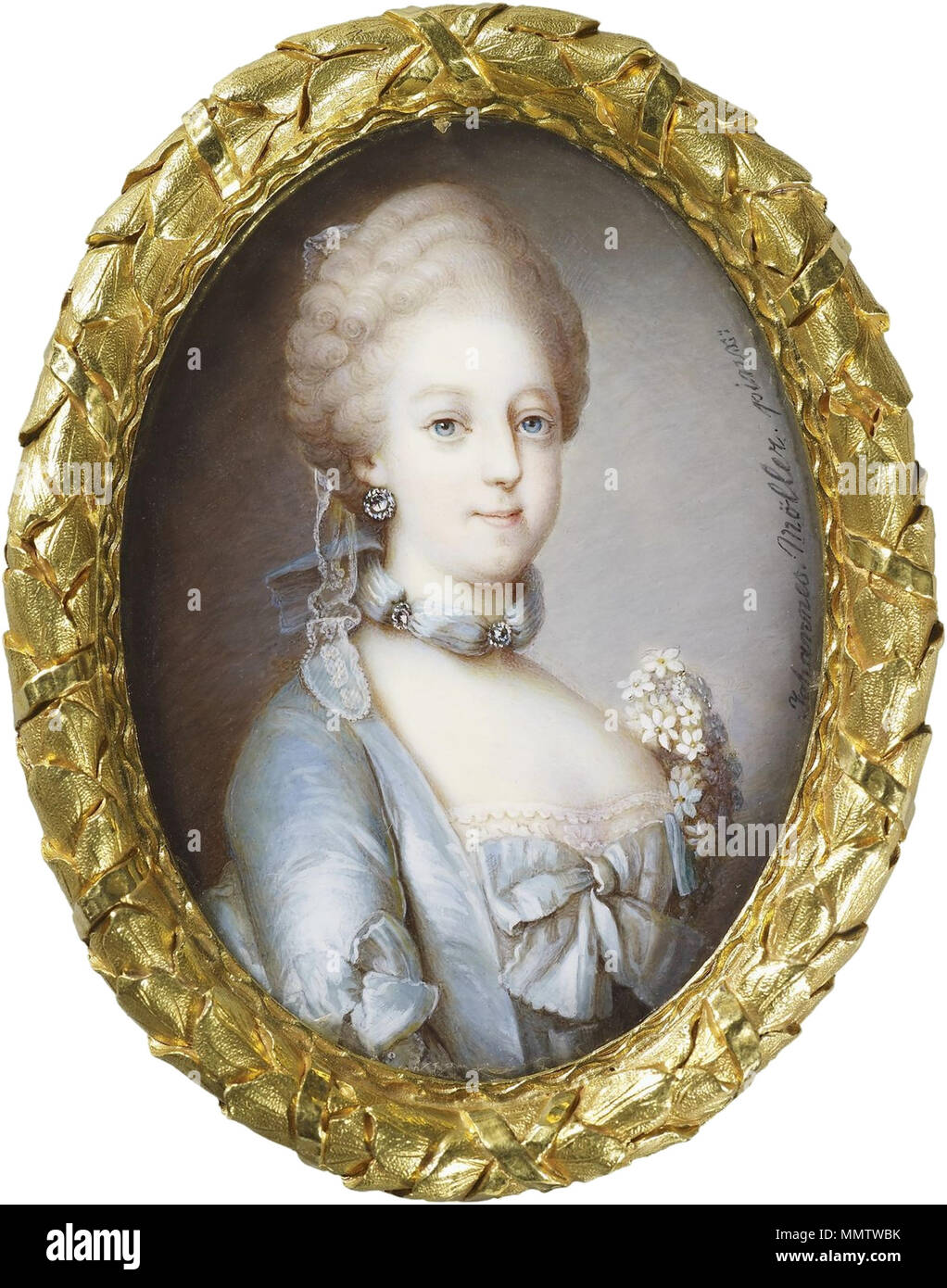 . Inglés: la Princesa Carolina Matilde de Gran Bretaña (1751-1775), Reina de Dinamarca . 1848. Carolinemathildewalesdenmark Foto de stock