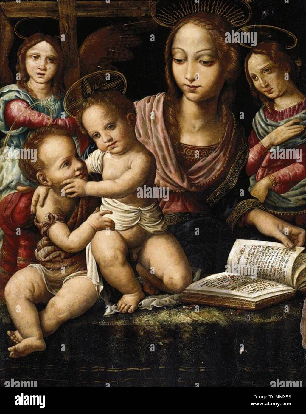 La Virgen y el Niño con el Niño San Juan Bautista, a la que asistieron