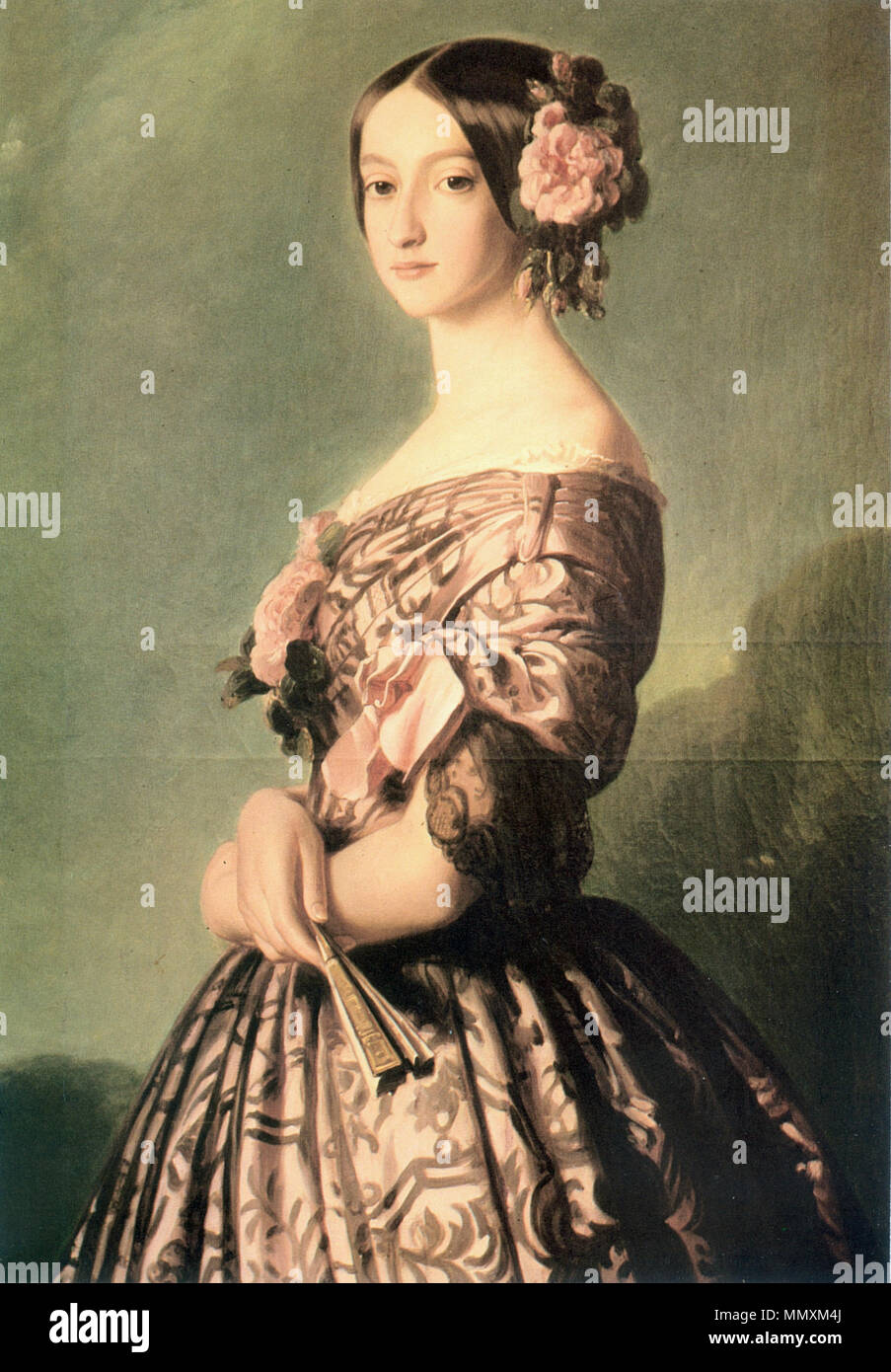. Deutsch Porträt der Franziska Carolina Gonzaga de Braganza, Fürstin