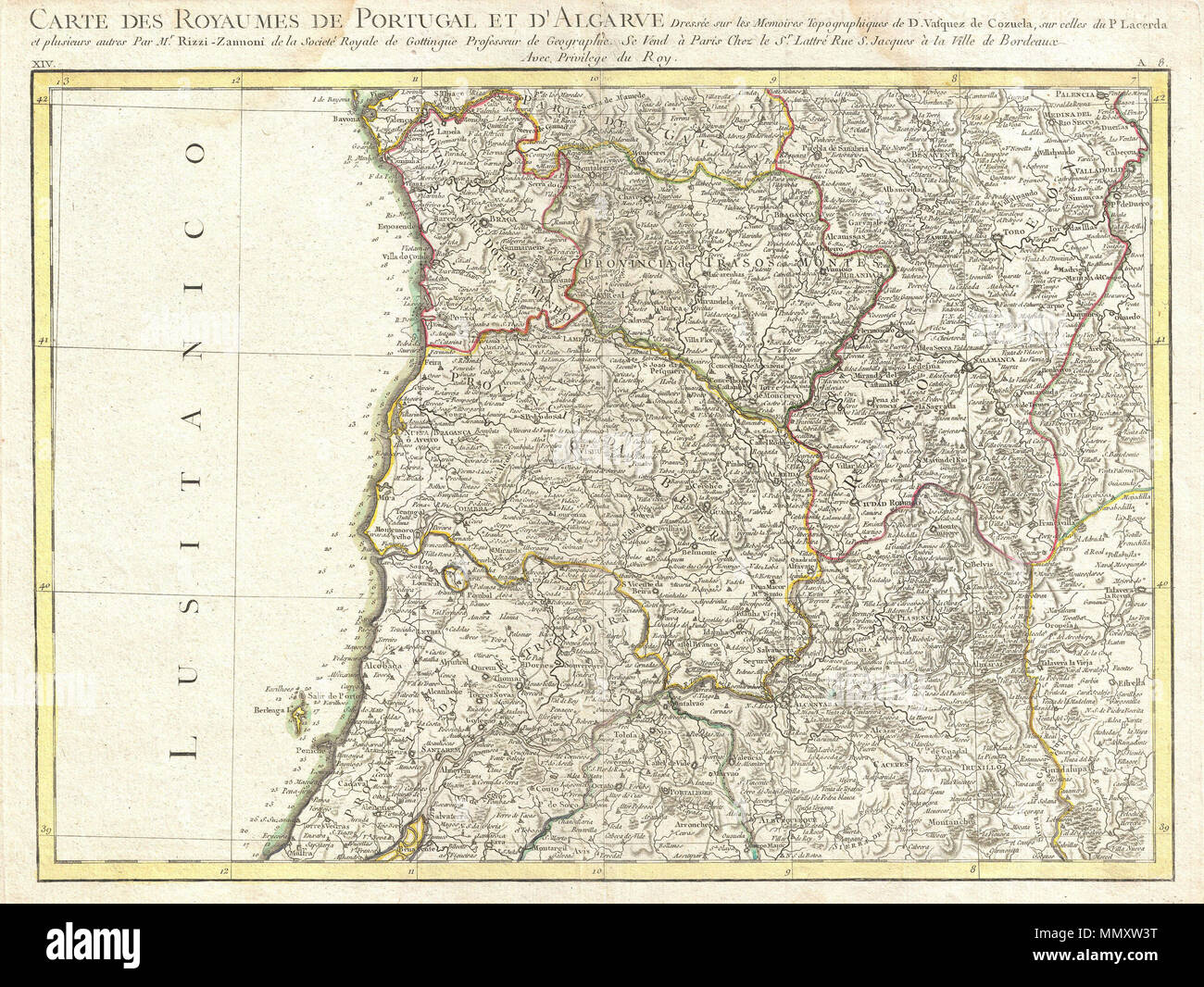 Rizzi Zannoni Map Northern Portugal Fotos E Imagenes De Stock Alamy