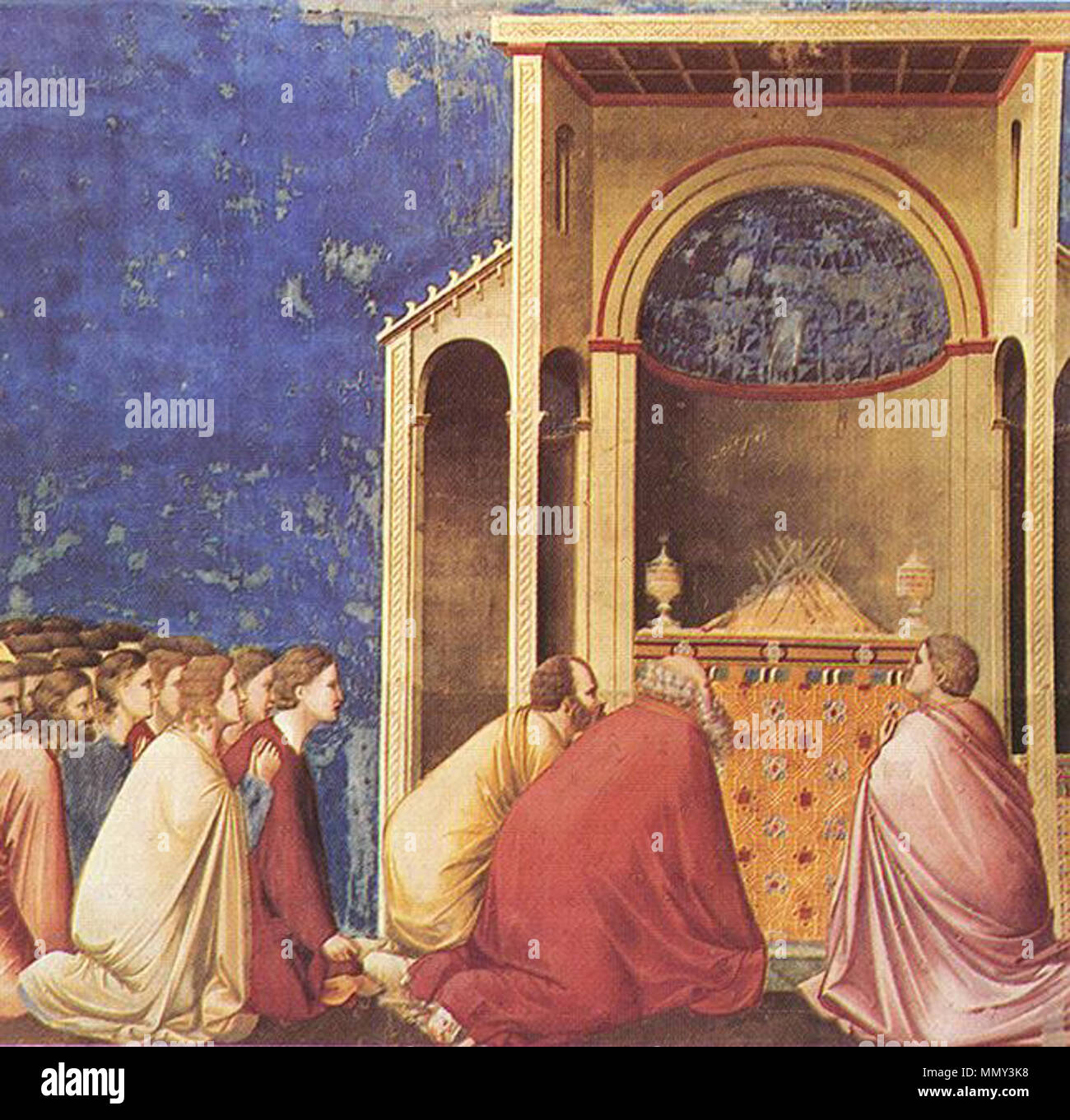. La vida de la Virgen la oración de los pretendientes. 1303. Giotto