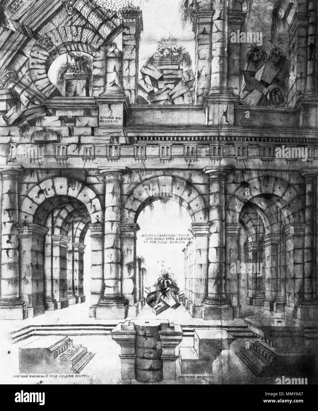 Ruinas del antiguo teatro romano de Marcelo. 1480s. Giuliano da