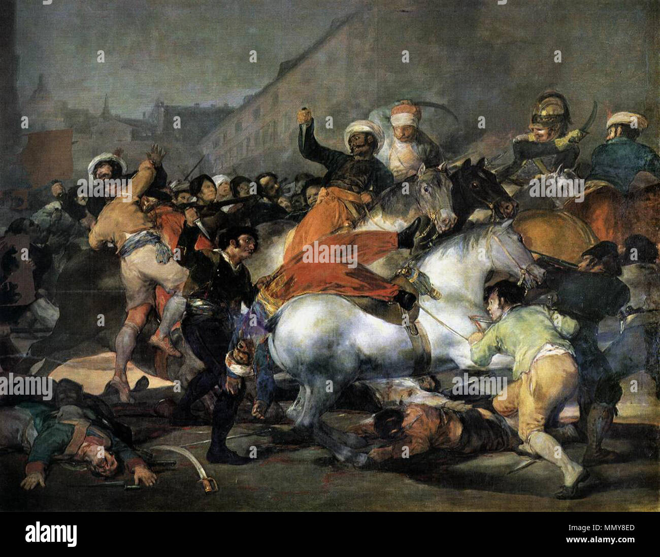 El 2 de mayo de 1808 o la carga de los Mamelucos. 1814. Goya - 2 de mayo de 1808 Foto de stock