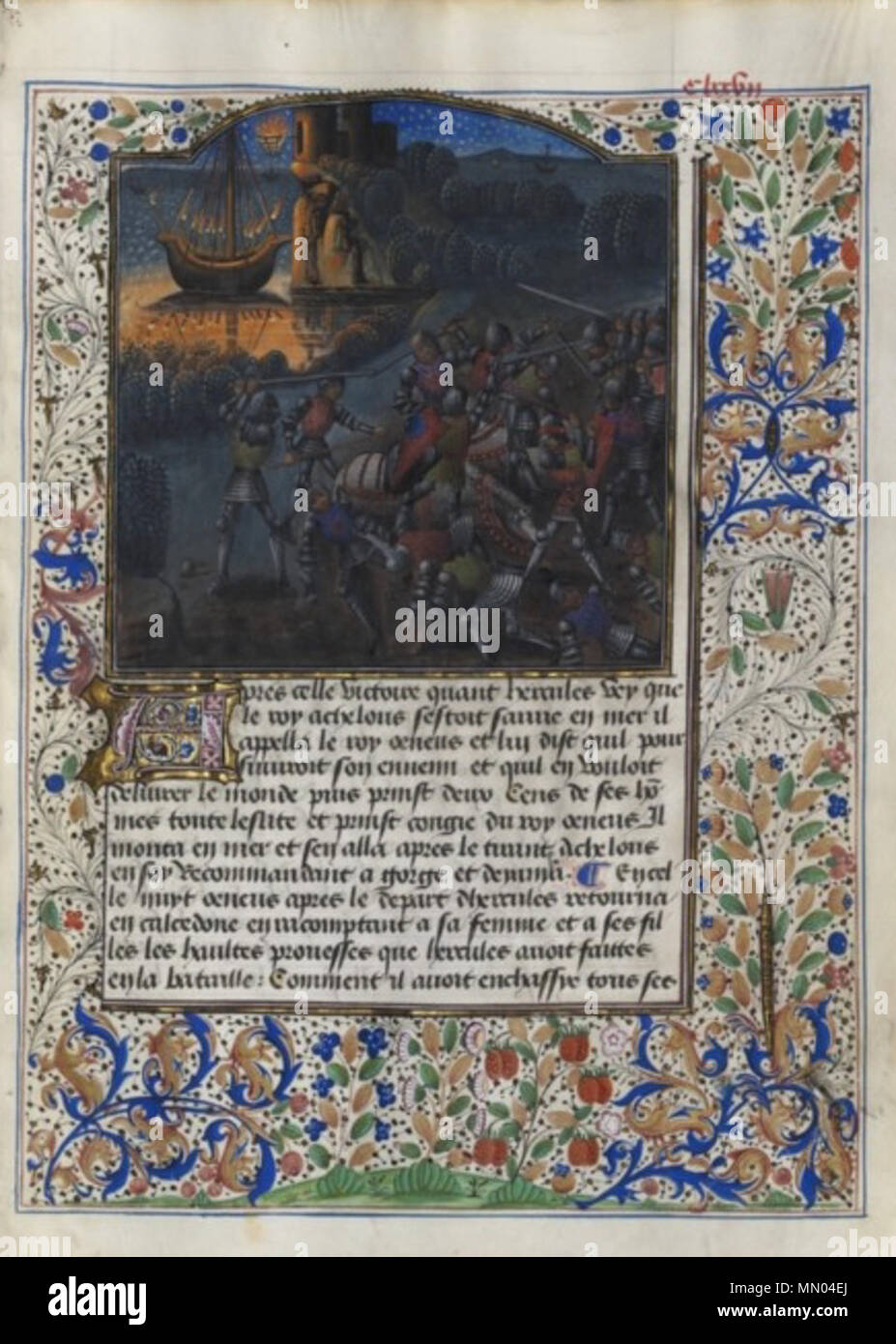Nq C 0341 Legende Combatir D Hercule Et D Acheloos Departement Manuscrits Occidentaux Cote Du Documento Francais 59 Coleccion Ou Fonds Louis De Brujas Librairie De Blois Periode Documento Du Moyen Age Fecha Du