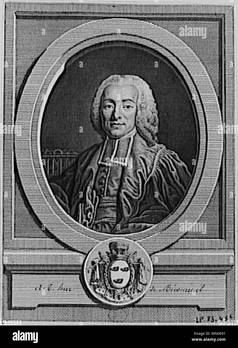 . Français : Retrato d'Armand Thomas Hue, marqués de Miromesnil (1723-1796) . Siglo XVIII. Hue de Miromesnil, Armand Thomas Foto de stock