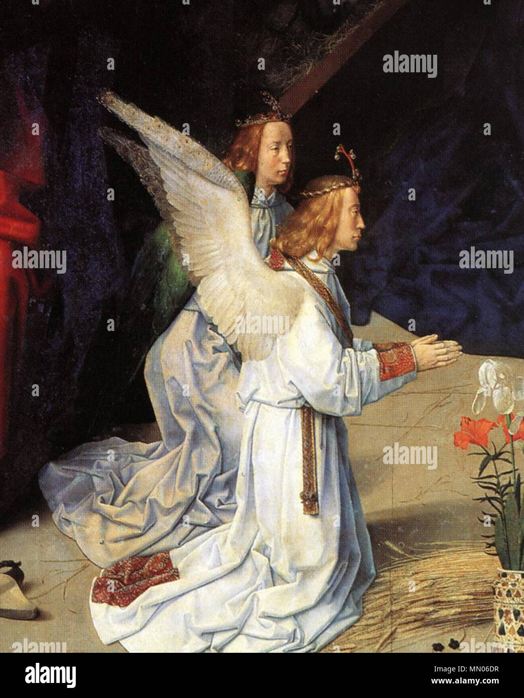 Inglés La adoración de los pastores (detalle) . Entre 1476 y 1479