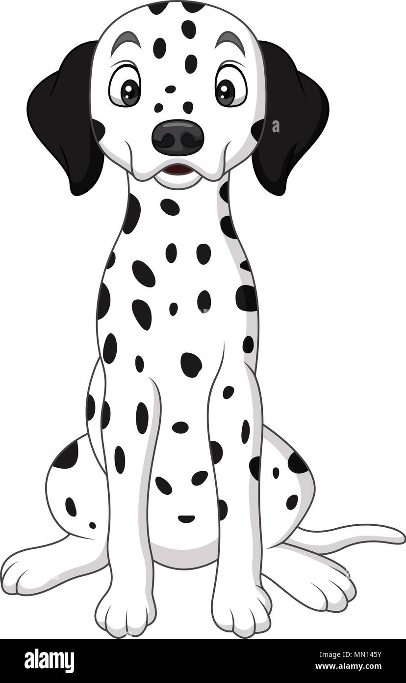 Cartoon lindo perro dálmata Imagen Vector de stock - Alamy
