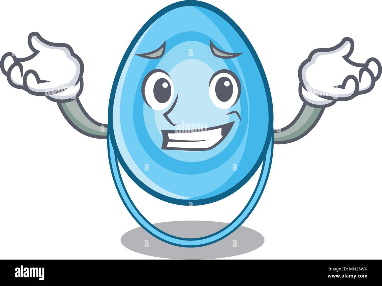 Máscara de oxígeno sonriente personaje de dibujos animados Imagen Vector de  stock - Alamy