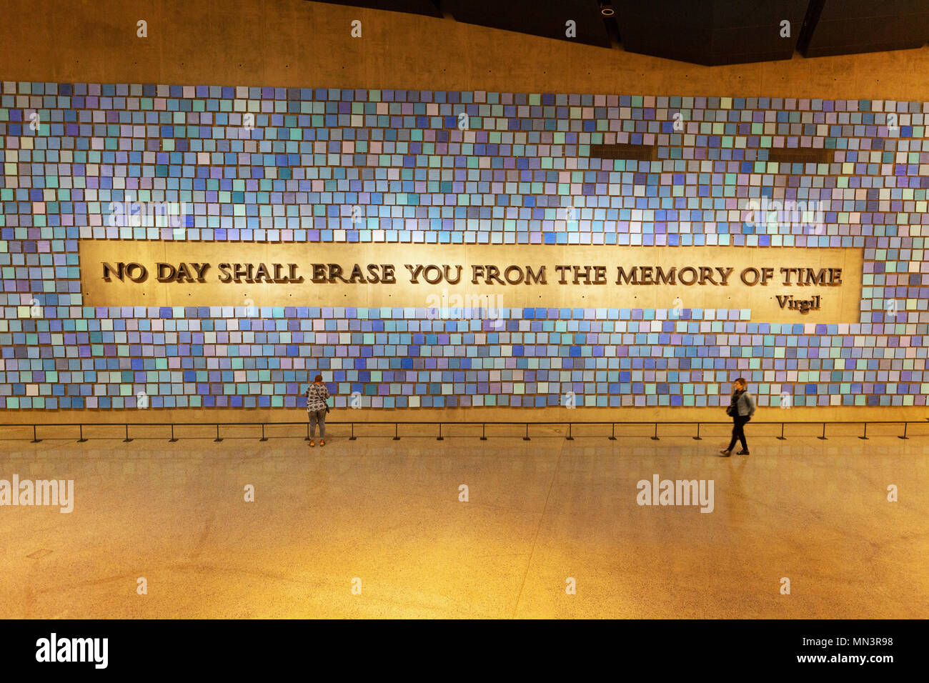 Nacional & Museo Memorial del 11 de septiembre interior, centro de la ciudad de Nueva York, EE.UU. Foto de stock