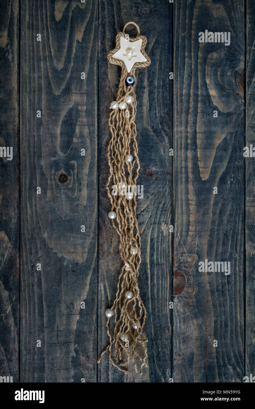 Decoracion De Pared Artesanal Decorativo Con Malos Ojos Abalorios