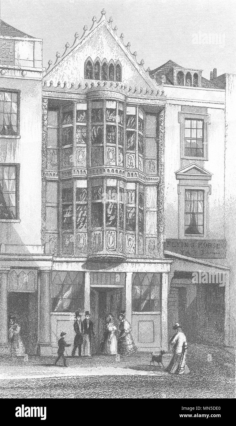 Londres. La residencia de Sir Paul Píndaro. DUGDALE 1845 antigüedades imprimir Foto de stock