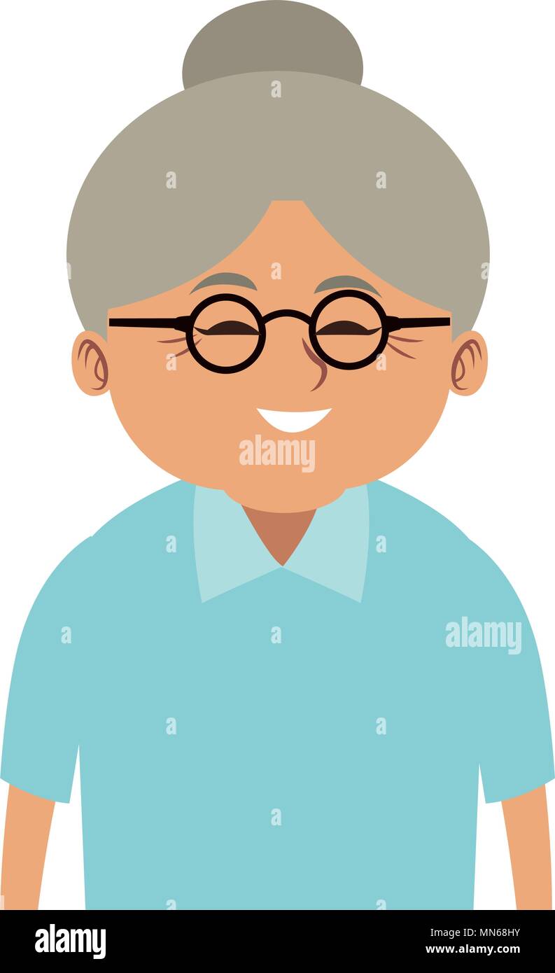 Cute Dibujos Animados Abuela Imagen Vector De Stock Alamy