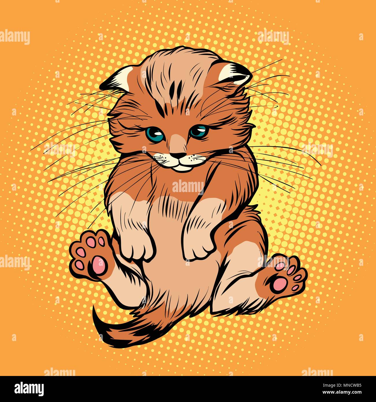 Lindo gatito, gato mascota Ilustración del Vector