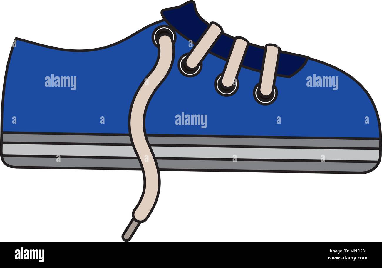 Zapatos con cordones de zapatillas cartoon Imagen Vector de stock - Alamy