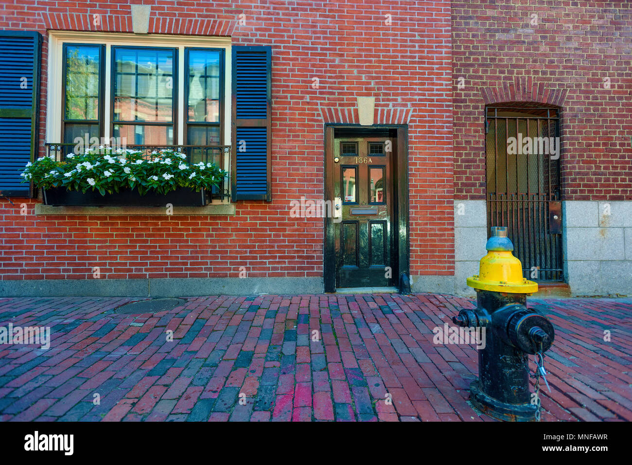 Boston, Massachusetts, EE.UU. - Septiembre 12, 2016: la arquitectura de estilo federal en Beacon Hill, Boston, Massachusetts. Foto de stock