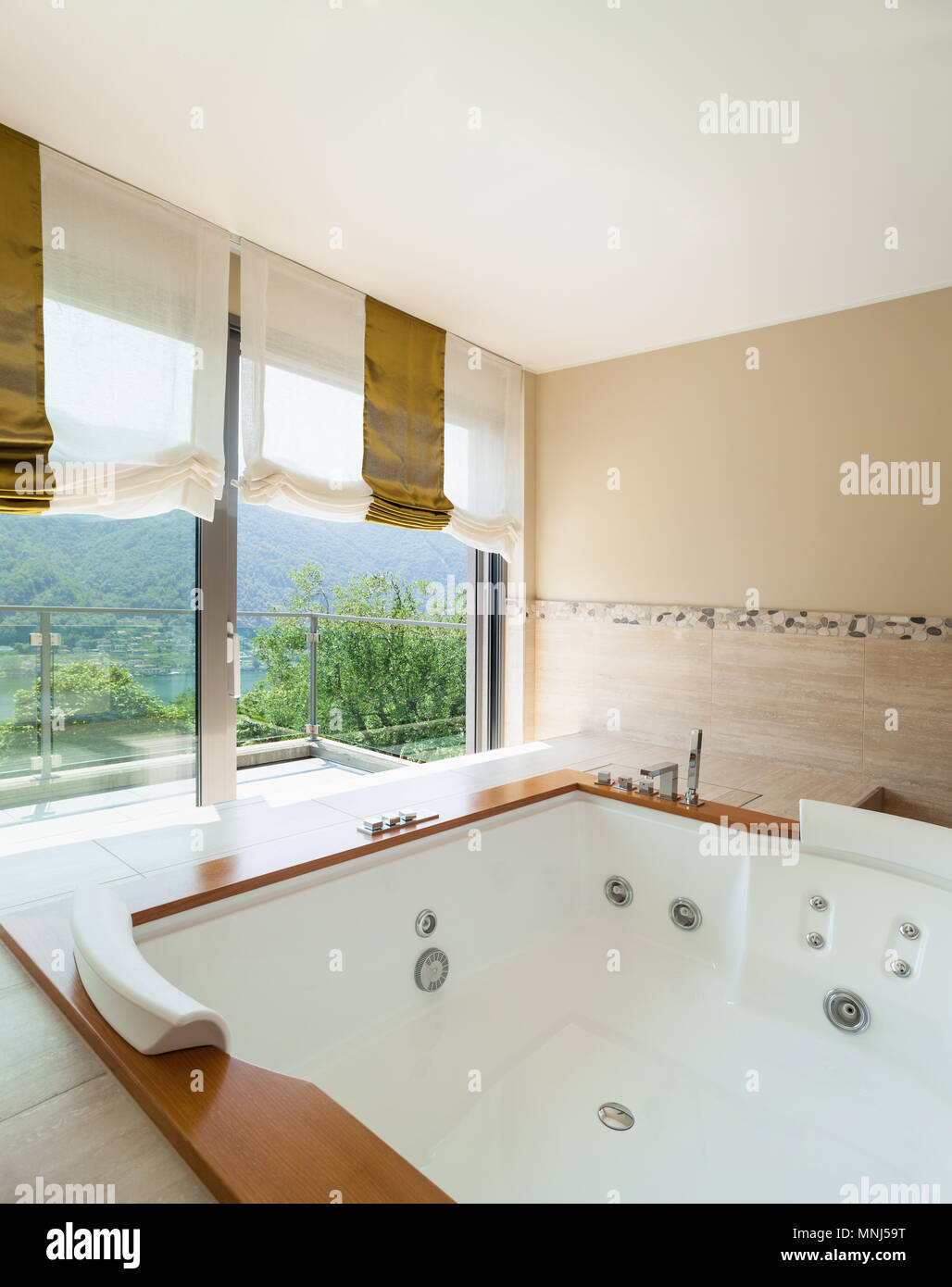 El interior del apartamento de lujo amueblado, baño con jacuzzi Fotografía  de stock - Alamy
