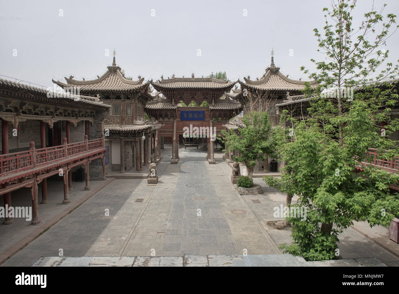 El Gremio de Shanxi en Dafo templo, que data de 1100, Zhangye, Gansu, China Foto de stock