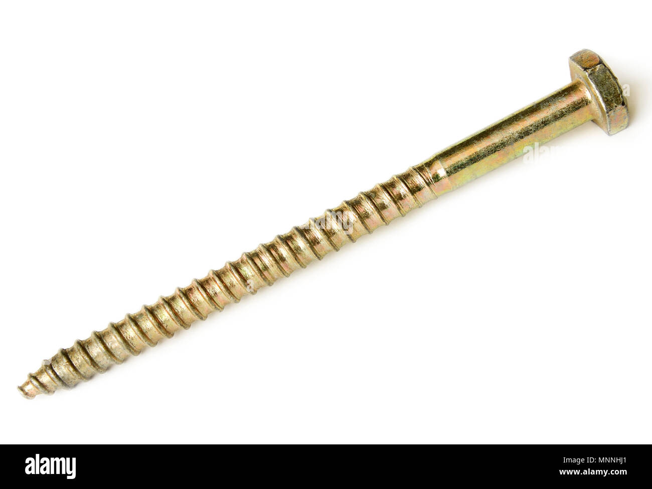 Tornillo de hierro con un tornillo de cabeza hexagonal aislado sobre fondo  blanco Fotografía de stock - Alamy