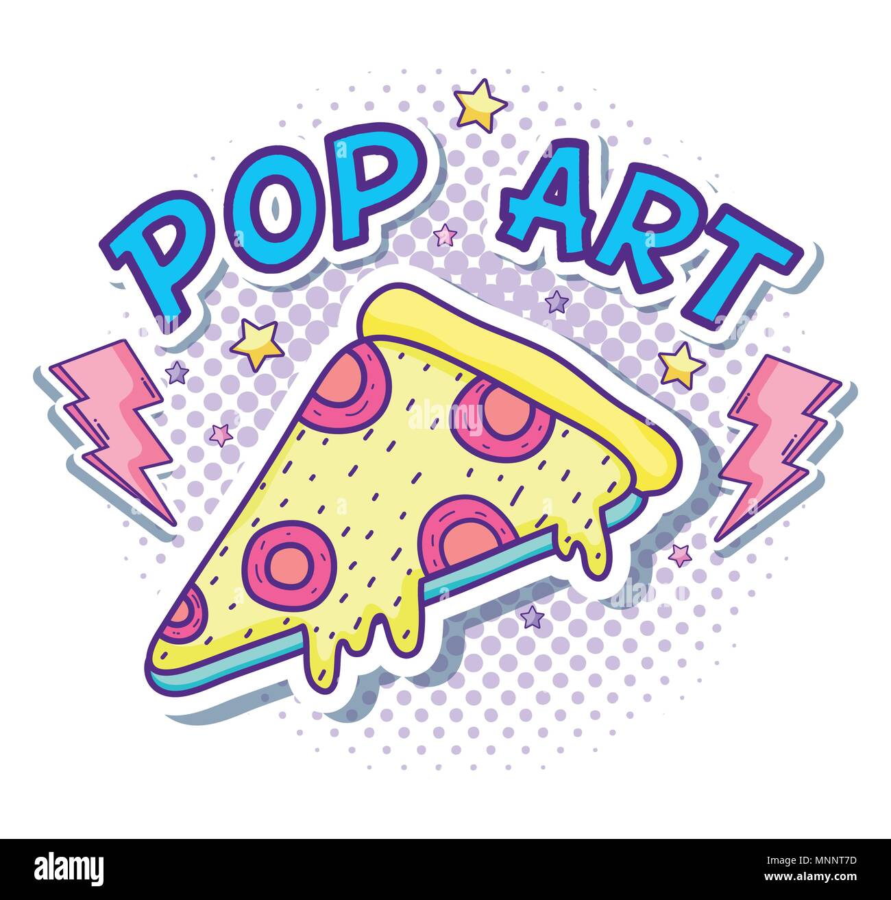 Pizza pop art Imagen Vector de stock Alamy