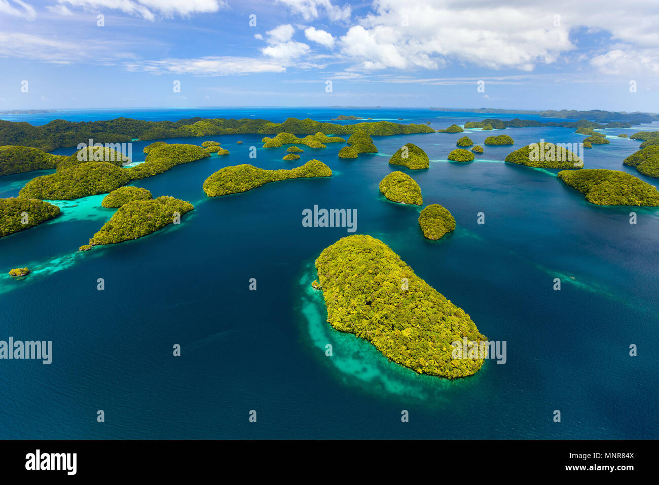 Hermosa vista de islas Palau desde arriba Foto de stock