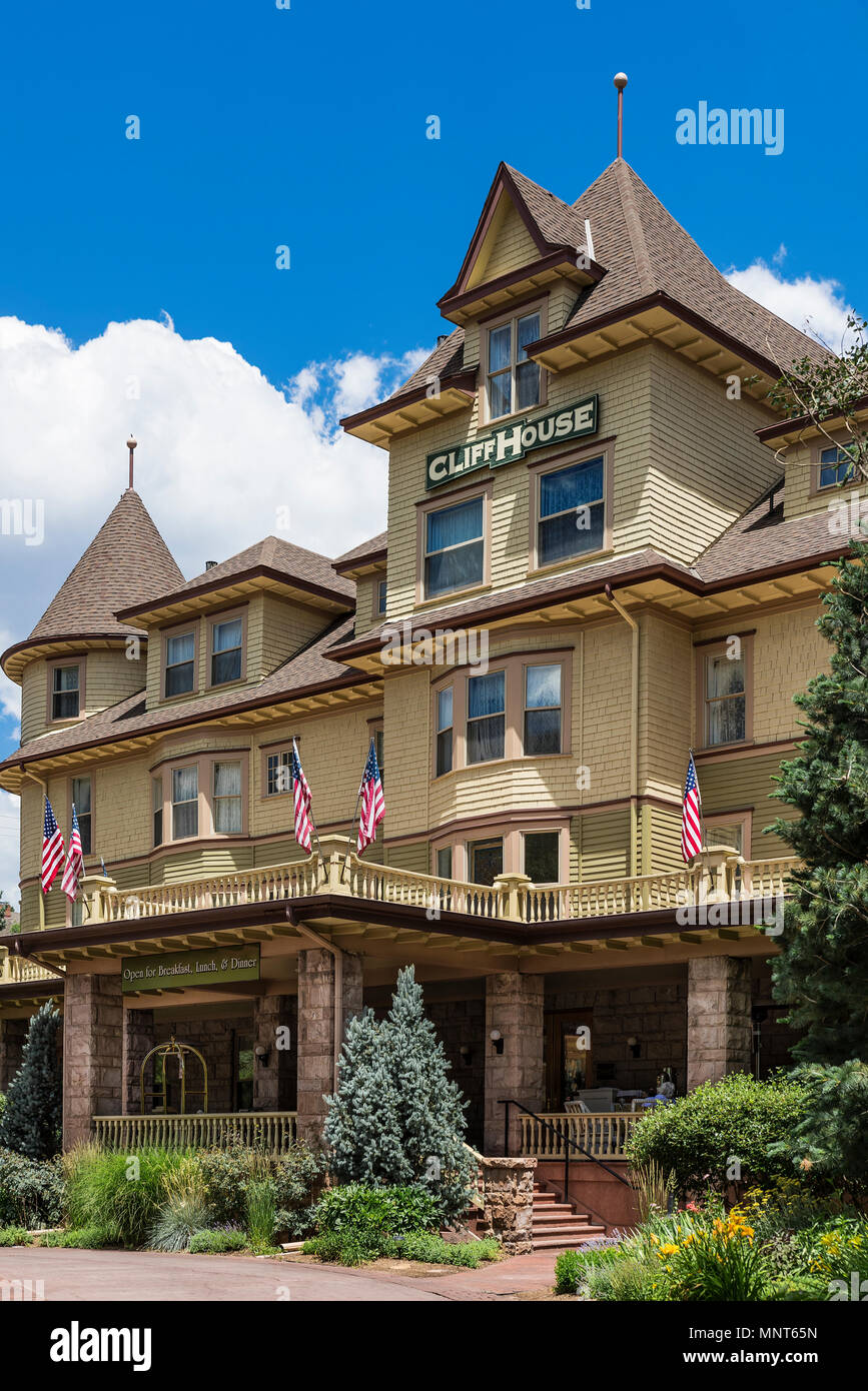Cliff House boutique hotel, Manitou Springs, Colorado, Estados Unidos. Foto de stock