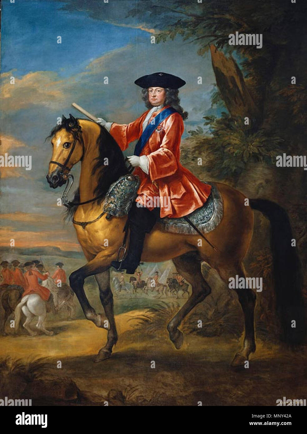 . Inglés: Jorge I de Gran Bretaña a caballo . 1726. 1224 - George Vanderbank I a caballo, el Castillo de Windsor Foto de stock