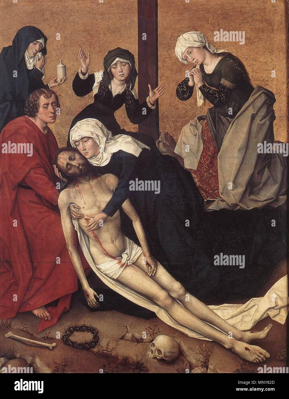 Pieta circa 1455-59. 1245 VranckeVanDerStock-Pieta Foto de stock