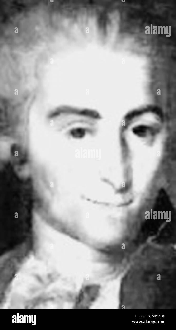 Retrato de Giovanni Battista Sammartini (*1700-1775), compositor italiano circa 1775. 1084 San Giovanni Battista Sammartini vistiendo un halo Foto de stock