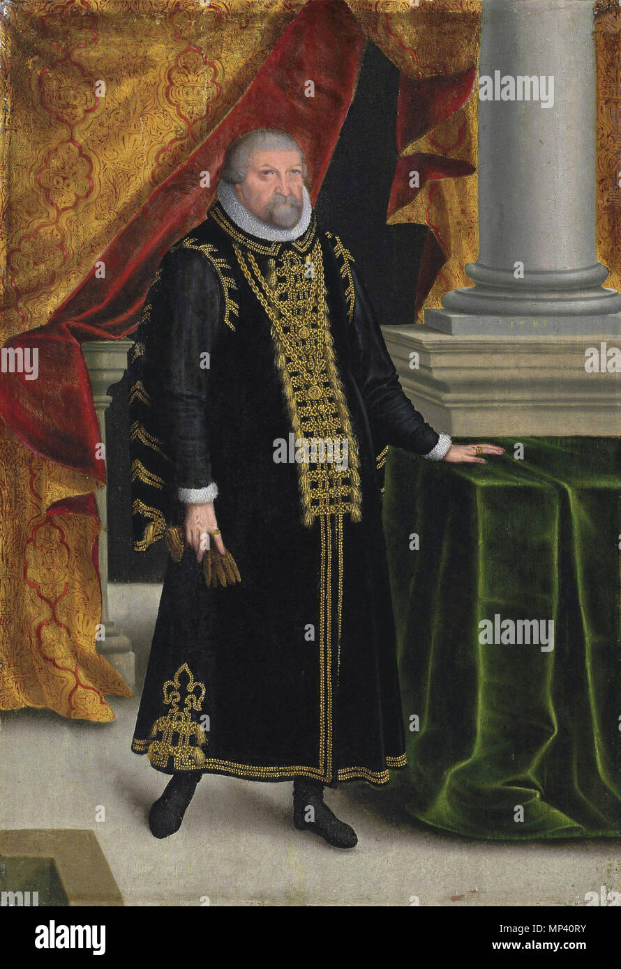 Johan Georges, príncipe elector de Brandeburgo (1525-1598) *aceite en el panel *28,9 x 19,7 cm *firma b.l.: ZW *fecha c.r.: 1585 . Inglés: Johan Georges, príncipe elector de Brandeburgo (1525-1598) aceite en panel de 28,9 x 19,7 cm firmado b.l.: ZW fecha c.r.: 1585 . 1585. Zacharias Wehme (-1606) Nombres alternativos Zacharias Vehm, Zacarías, Zacarías Wehm Wehem Descripción pintor alemán y el iluminador Hijo de corte sajona y carpintero Hans Wehme gunsmith. Trabajó principalmente como iluminador y retratista de los príncipes electores y duques de Sajonia. Fecha de nacimiento/muerte circa 1550 o circa 1558 6 de enero de 1606 L Foto de stock