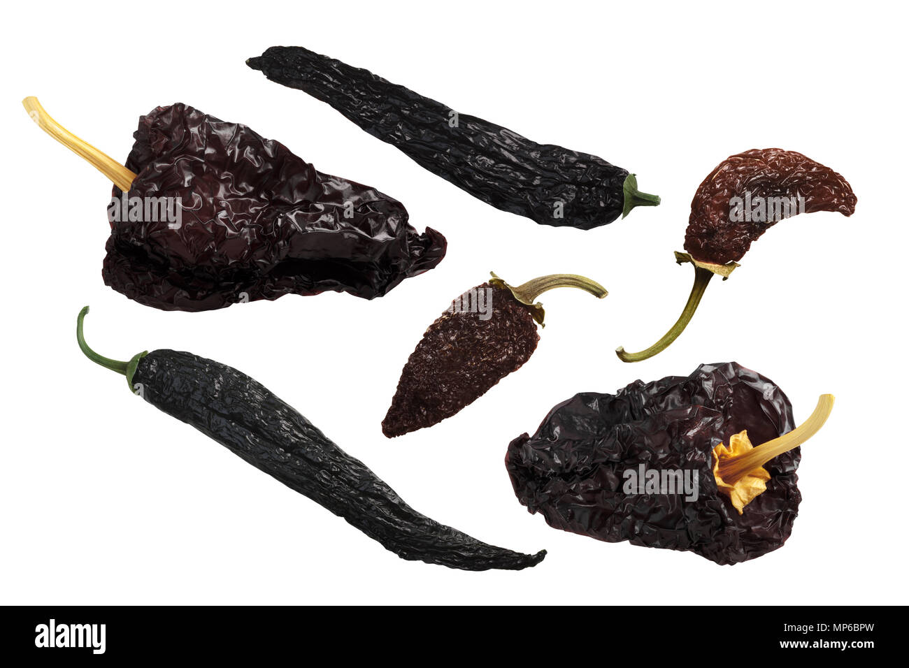 Seca los chiles pasilla mexicano ancho, mulato, Chipotle Morita