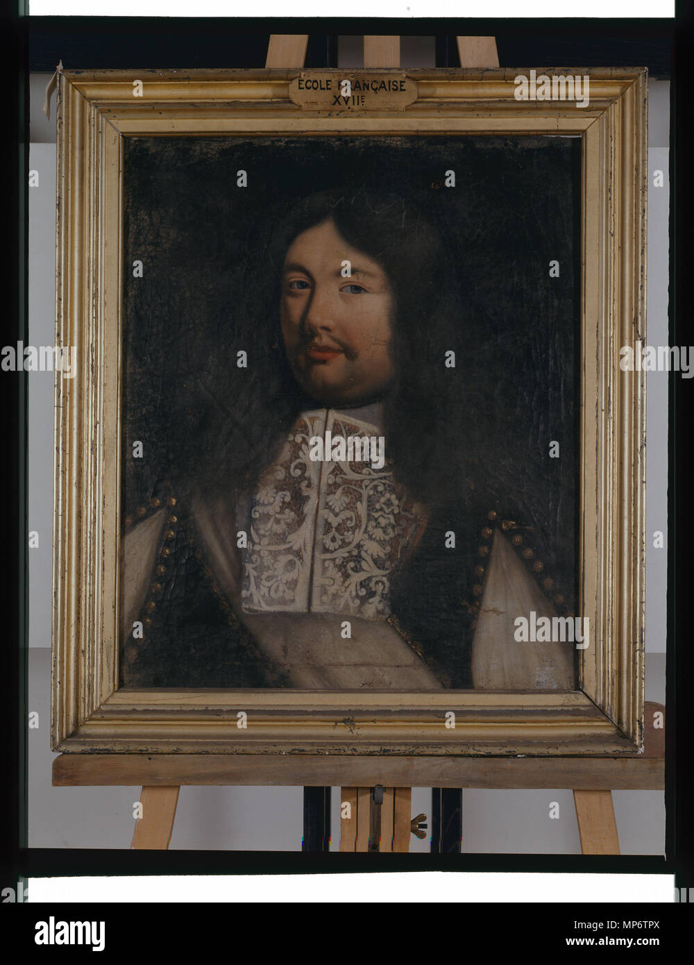 1015 Retrato de seigneur - anonyme - Musée d'art et d'histoire de Saint-Brieuc Foto de stock