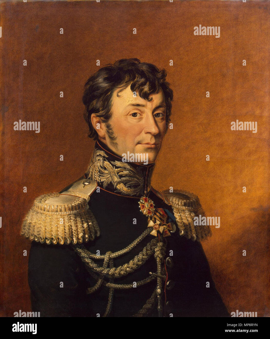 Inglés: Retrato del Barón Karl von Jürgensburg Clodt (1765- 1823), el general ruso Русский: Карл Фёдорович КЛОДТ ФОН ЮРГЕНСБУРГ entre 1823 y 1825. 769 Klodt Karl Gustav Foto de stock